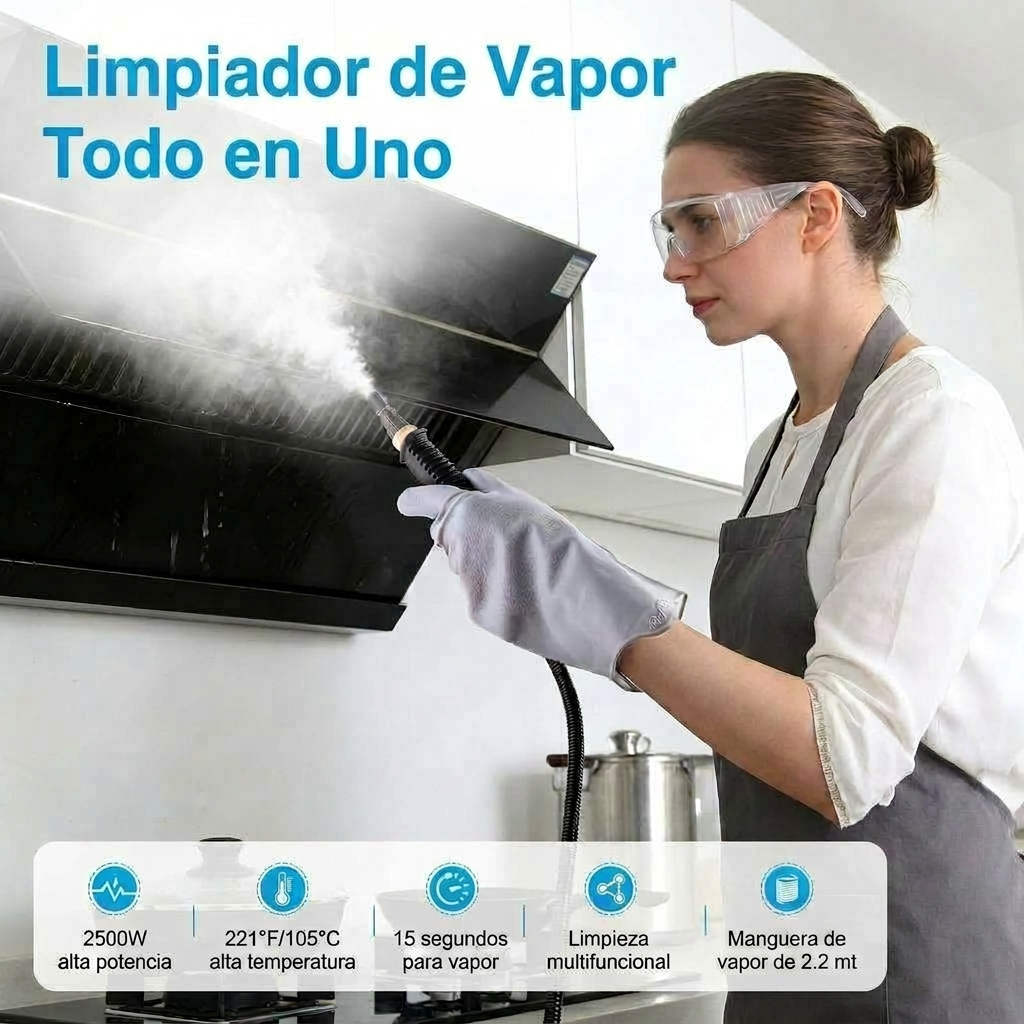 Limpiador de Vapor a Presión de alta Temperatura 2500 W
